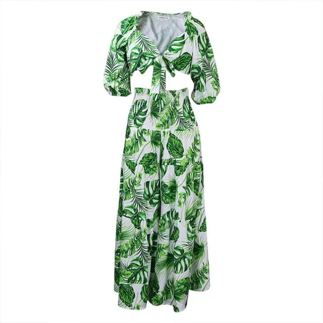 Conjunto Feminino Cropped e Calça Pantalona