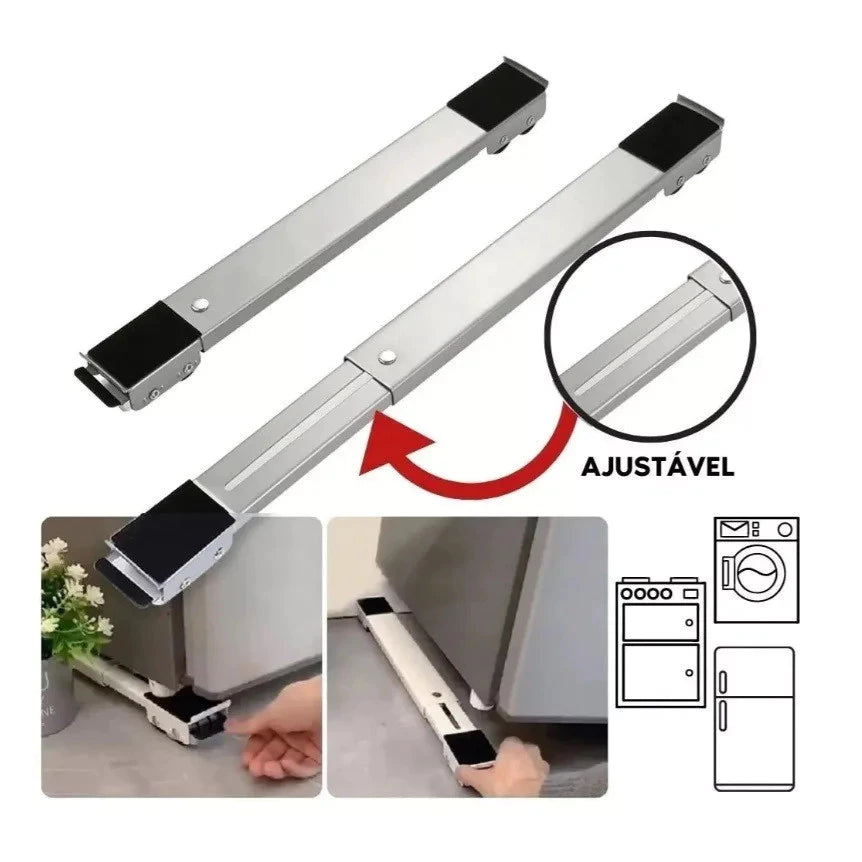 Suporte Base com Rodinhas para Móveis - MovFlex
