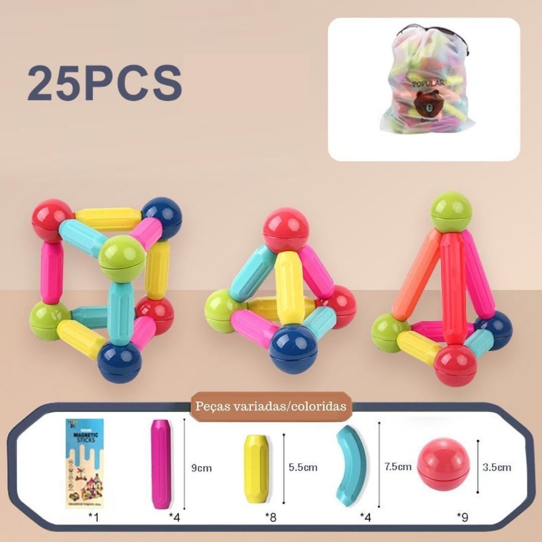 Blocos de Construção Magnéticos para Crianças - Constru Kids® - Lojas Promorin