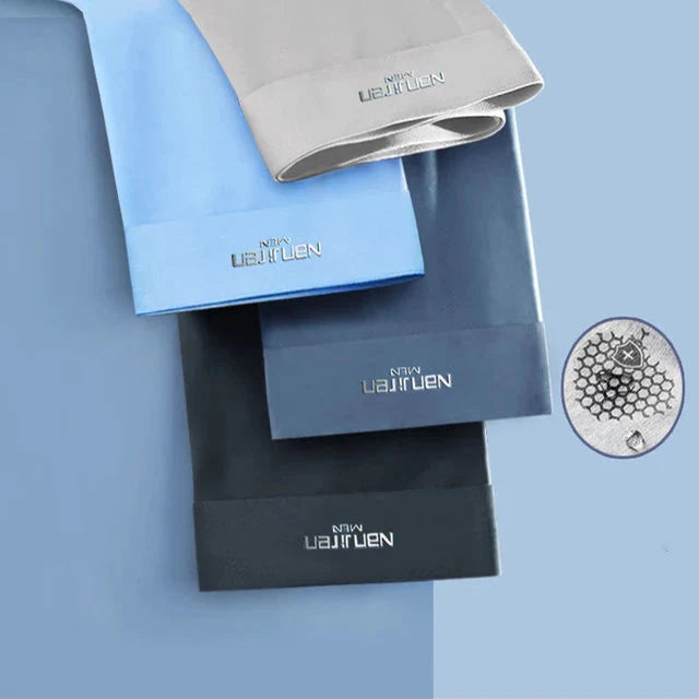 Cueca Boxer de Seda Gelada Respirável e Ultrafina