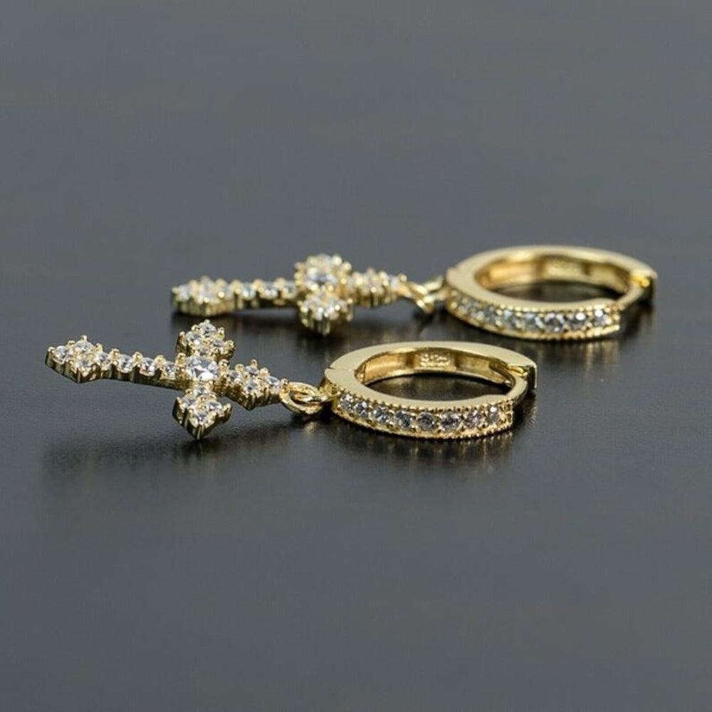 Brincos Argola Masculino Cravejado - 1 Par