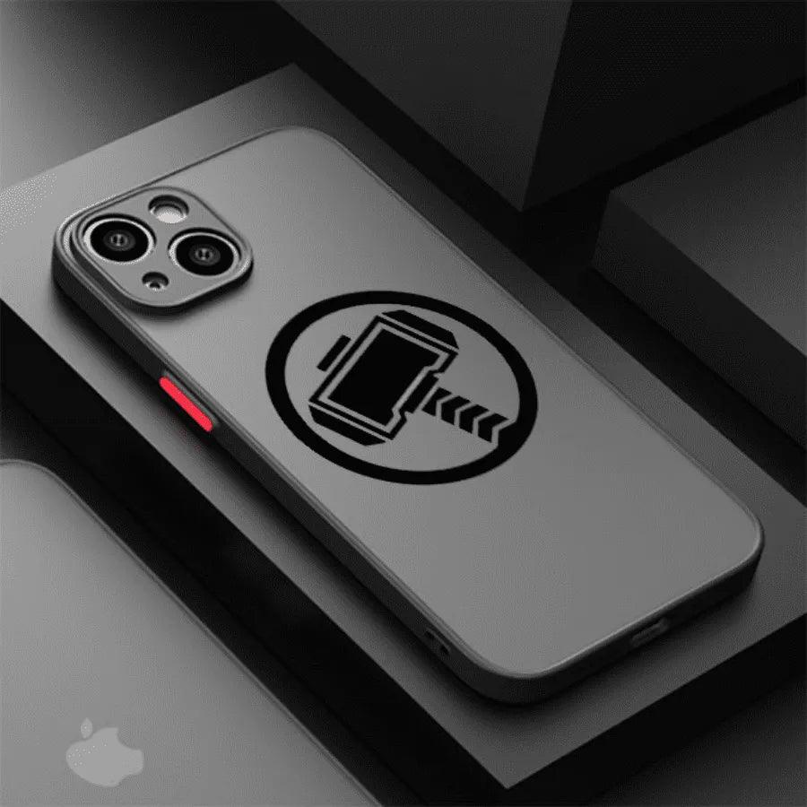 Capinha Iphone Marvel Superheroes Logo Translúcida - Case de Alta Proteção e Resistência - Lojas Promorin