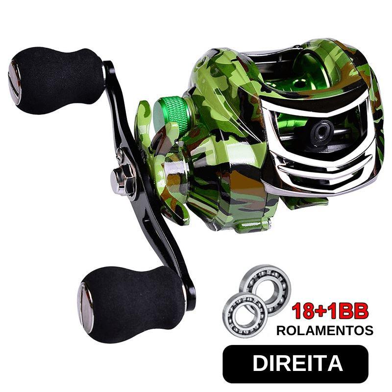 Carretilha de Pesca Pro 18+1 10Kg Drag Camuflada - Lojas Promorin