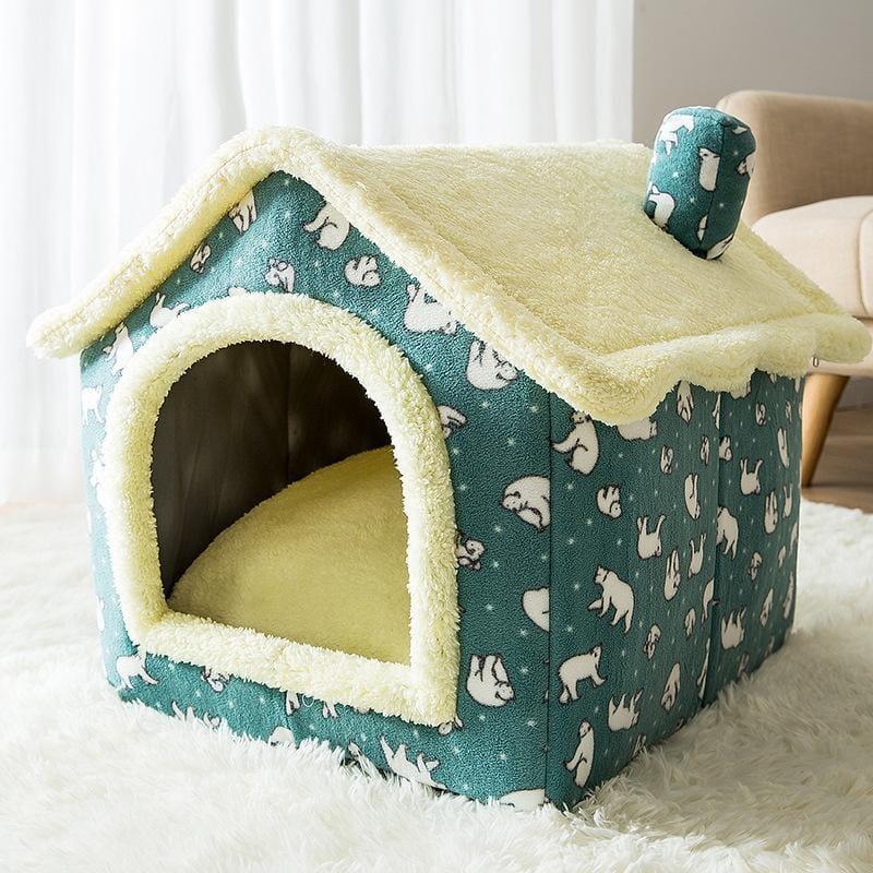 Casa para Cachorros e Gatos com Caminha - Pet Bed House - Lojas Promorin