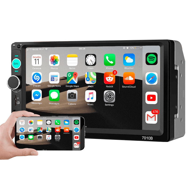 Central Multimídia Universal 7 Polegadas Wifi Gps Mp5 Bluetooth 2 Din - EasyCar - Lojas Promorin