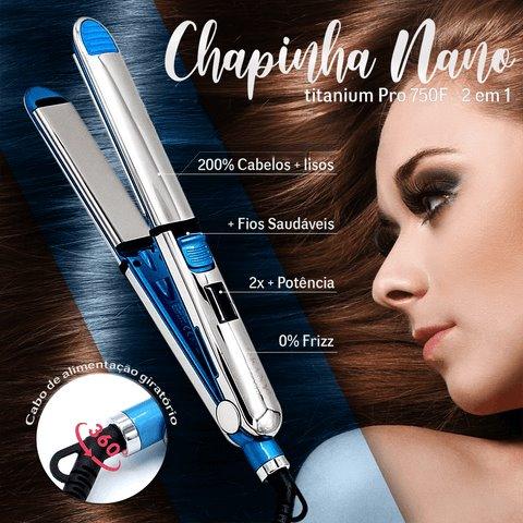 Chapinha Nano Titanium Profissional 750F - 2 em 1 - Lojas Promorin