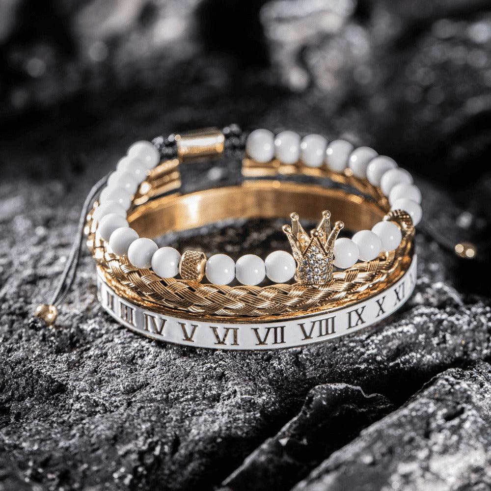 Conjunto de 3 Pulseiras ROYAL MARFIN Banhada a Ouro- SUPER PROMOÇÃO de LANÇAMENTO (Últimas Unidades) - Lojas Promorin