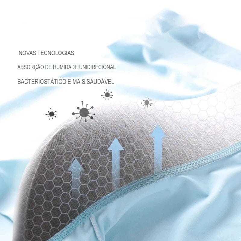 Cueca Boxer de Seda Gelada Respirável e Ultrafina