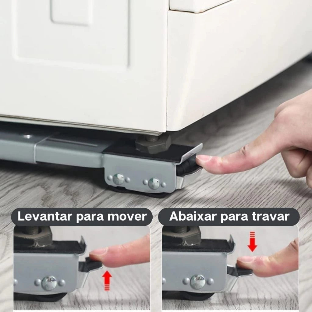Suporte Base com Rodinhas para Móveis - MovFlex