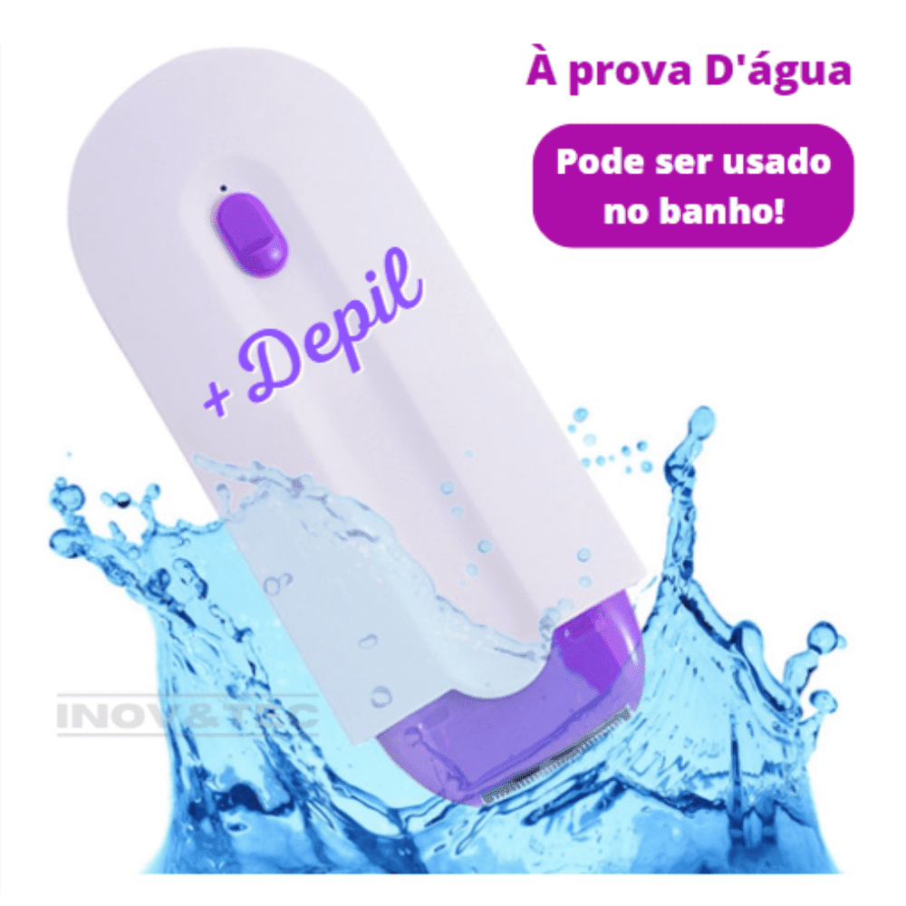 Depilador removedor de pelos elétrico +DEPIL - Pernas, Braços, Partes íntimas, Rosto - Lojas Promorin