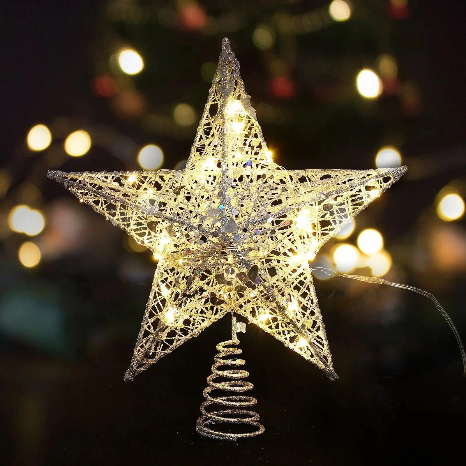 Estrela para Árvore de Natal - Com Luzes Led - Lojas Promorin