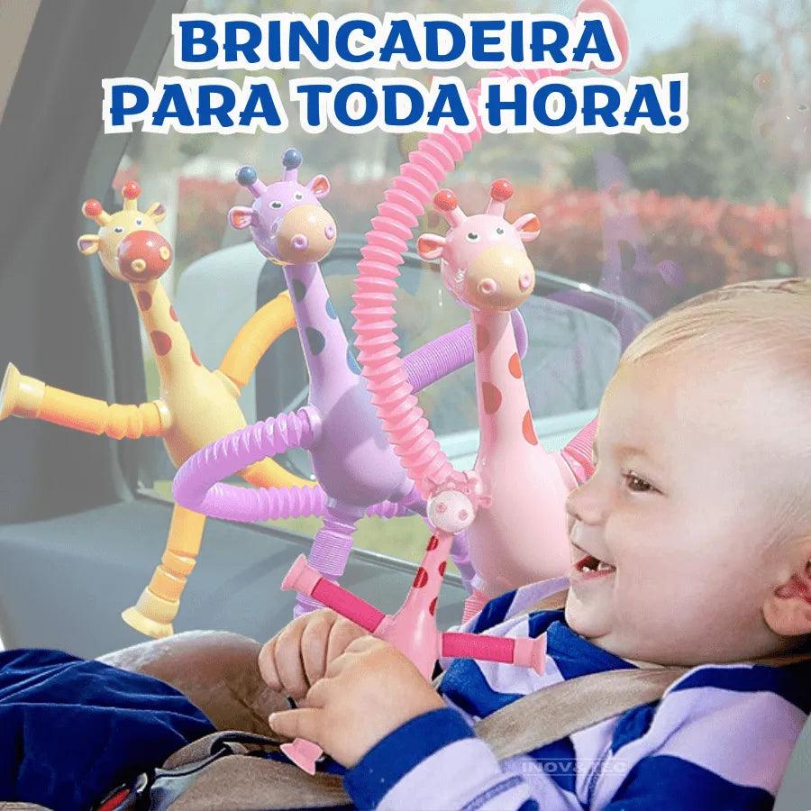 Girafinhas Criativas Estica e Gruda Com Luz De LED - Diversão Garantida Para As Crianças - Lojas Promorin