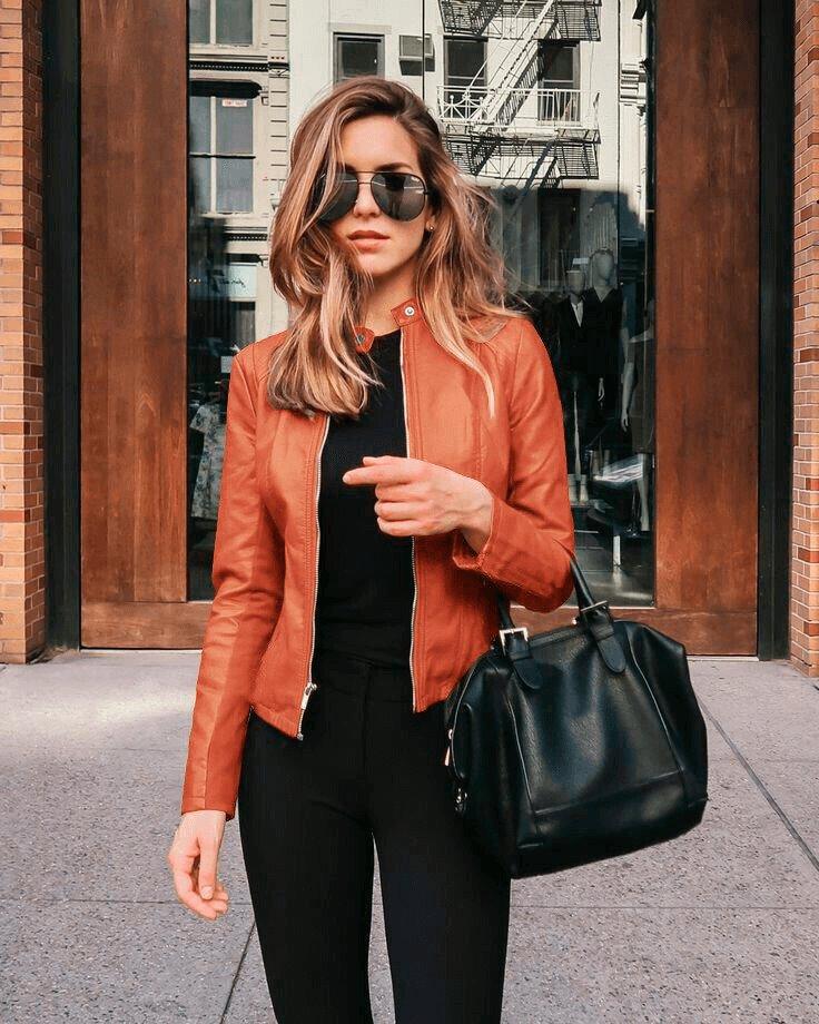 Jaqueta Feminina de Couro Ecológico - Lojas Promorin