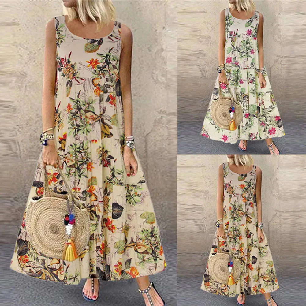 Vestido Feminino Longo Floral - Mariah