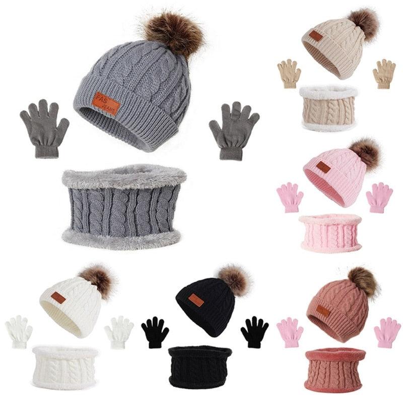 Kit Gorro, Luva e Cachecol Infantil Inverno - Lojas Promorin