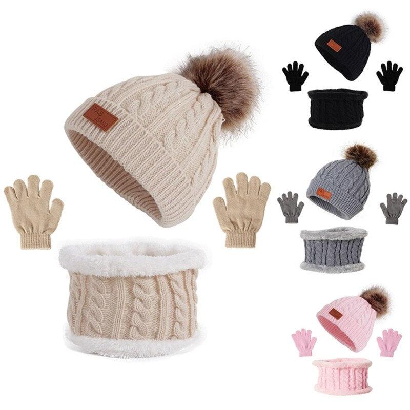 Kit Gorro, Luva e Cachecol Infantil Inverno - Lojas Promorin