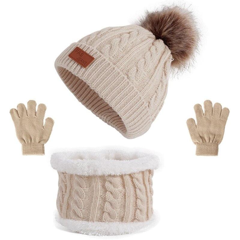 Kit Gorro, Luva e Cachecol Infantil Inverno - Lojas Promorin
