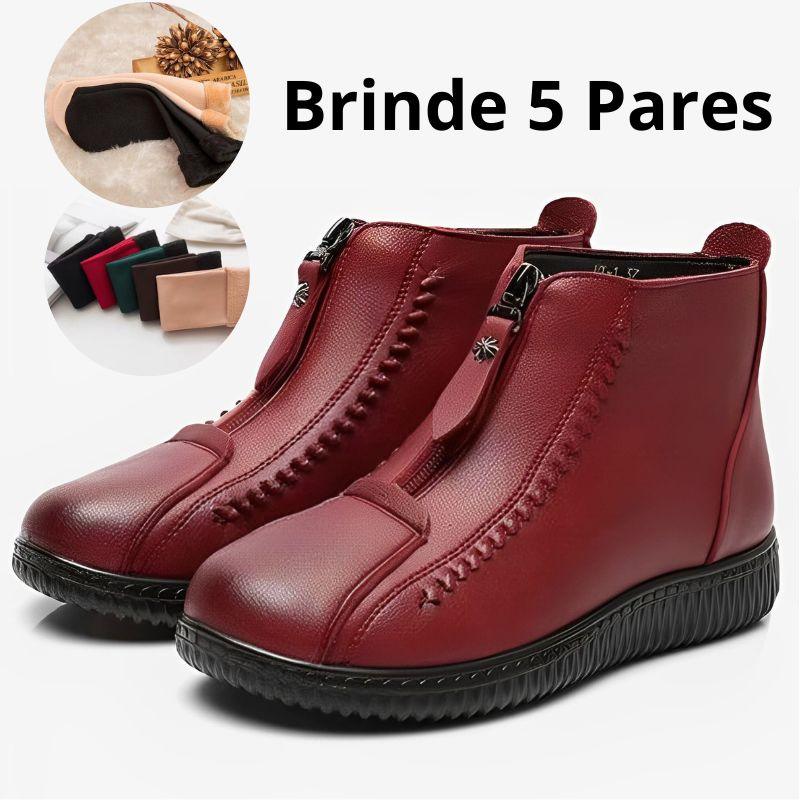Levvita® - Bota Inverno 2023 + 5 Pares de Meias Térmicas (BRINDE EXCLUSIVO) - Lojas Promorin