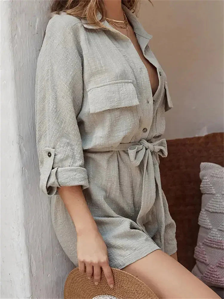 Macacão Feminino Curto Casual