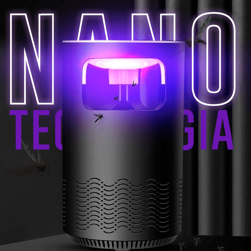 Mata Mosquito LED Silencioso Portátil USB | NanoViolet - Lojas Promorin