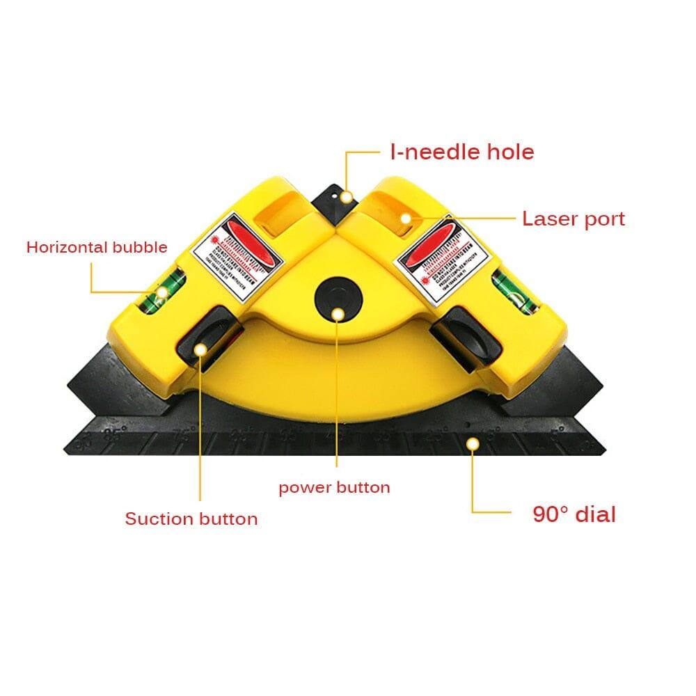Nível, Prumo e Esquadro a Laser - 3 em 1 - Lojas Promorin