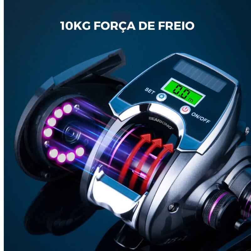 Nova Carretilha Elétrica BEARKING - Drag de 10KG - Display Digital - Lojas Promorin