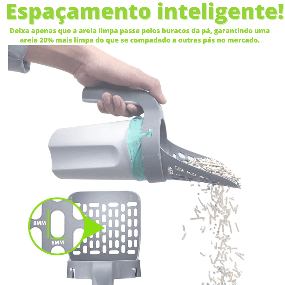 Pá Higiênica Para Gatos CAT POOP Com Sacos Embutidos Autolimpante - Lojas Promorin