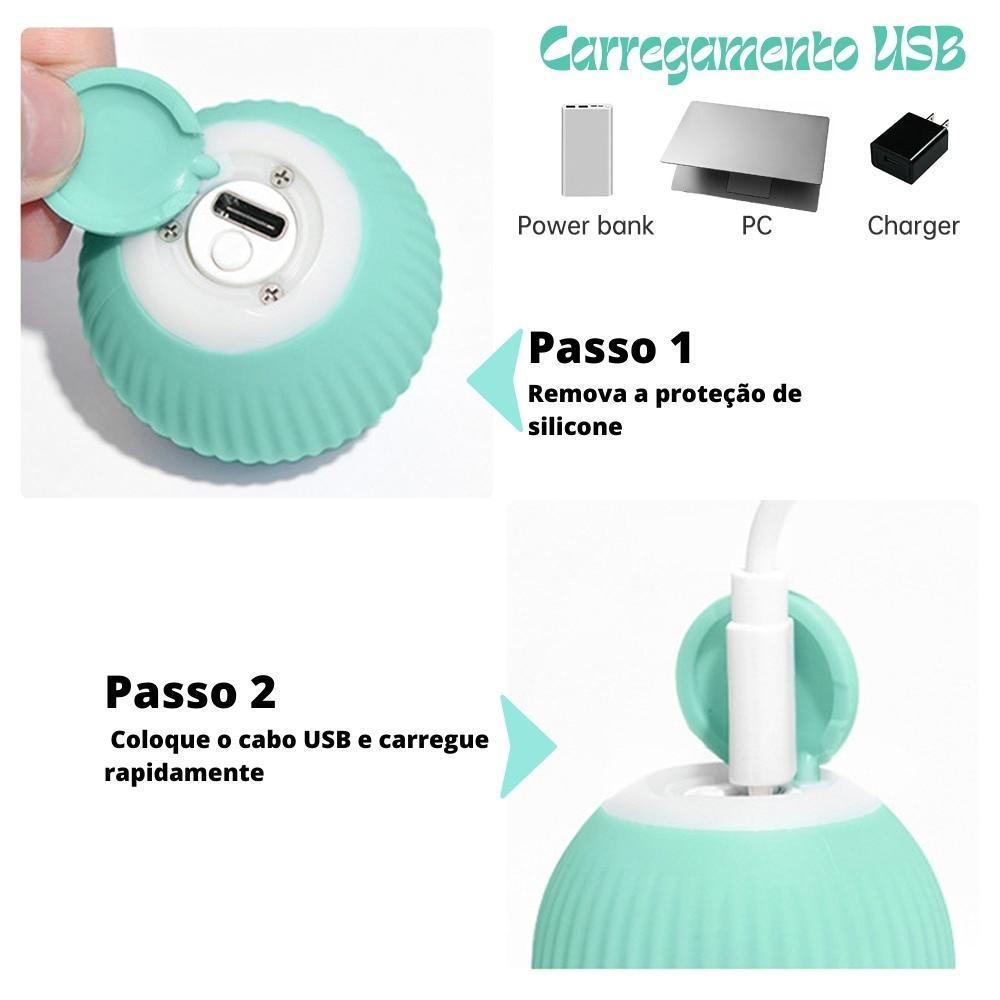 Pet ZOOM - Bolinha elétrica automática que se move sozinha, interativa, para Gatos e Cachorros Pequenos - Lojas Promorin