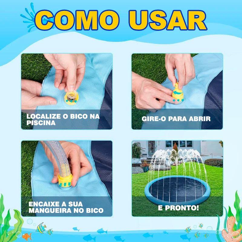 Piscina Infantil Para Crianças e Cães com Chafariz | DivertKids - Lojas Promorin