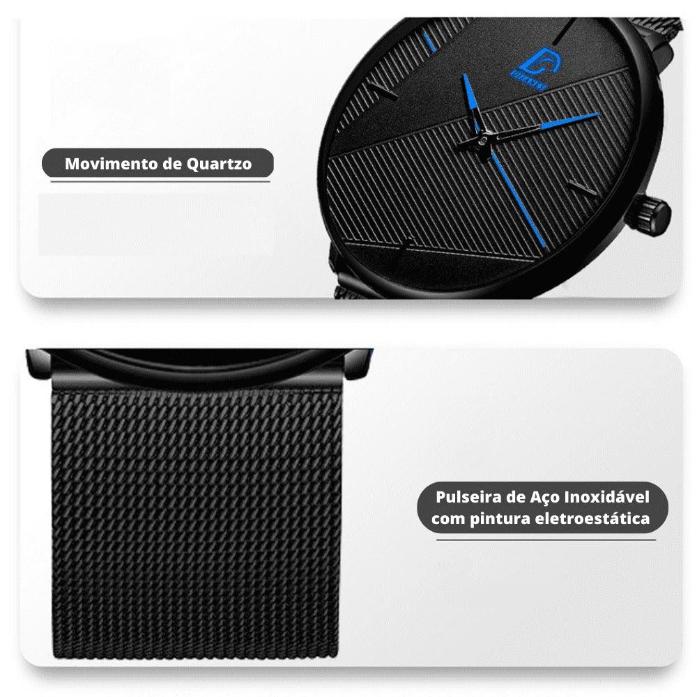 Relógio Minimalista com Movimento de Quartzo MINIMAL - Lojas Promorin