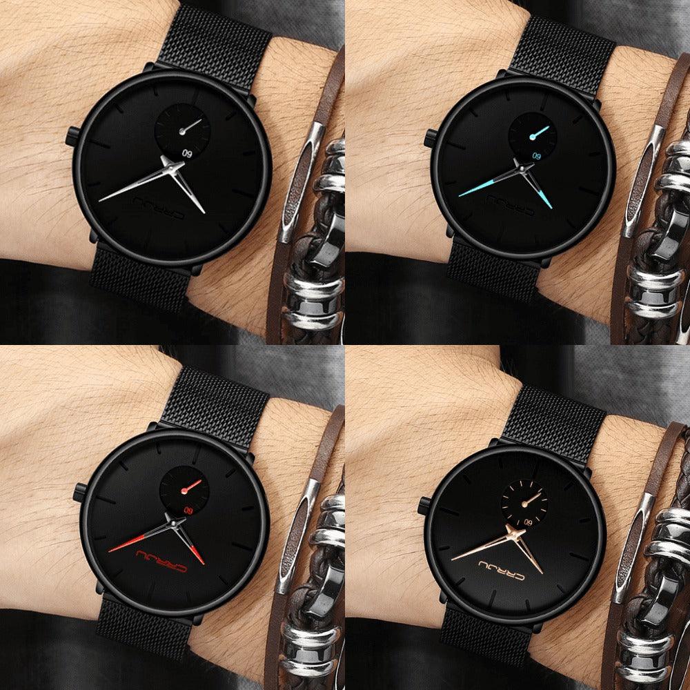 Relógio Minimalista CRRJU MINIMAL - Movimento de Quartzo, Ultra fino e Resistente - Lojas Promorin