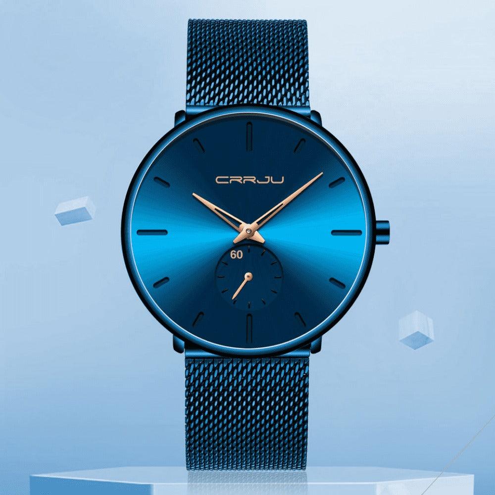 Relógio Minimalista CRRJU MINIMAL - Movimento de Quartzo, Ultra fino e Resistente - Lojas Promorin