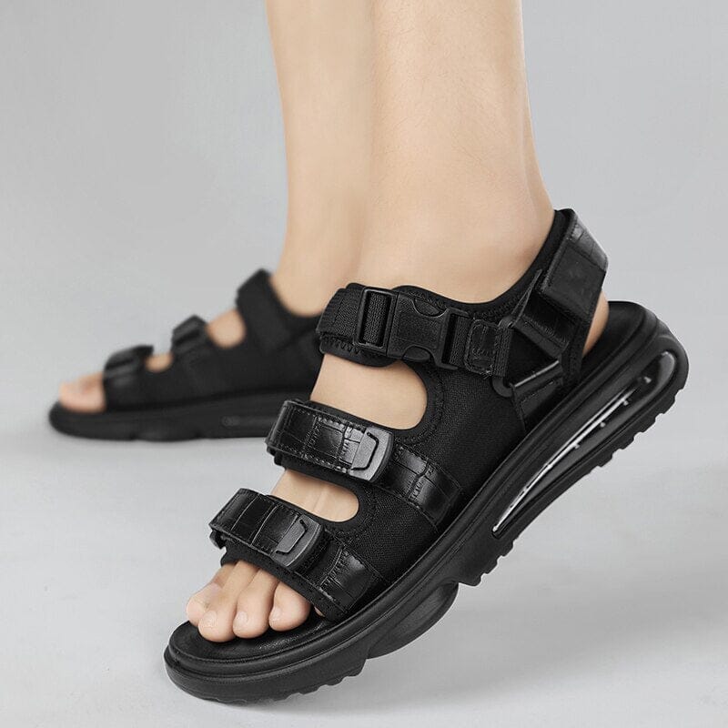 Sandália Masculina em Couro Britânico com Amortecedor