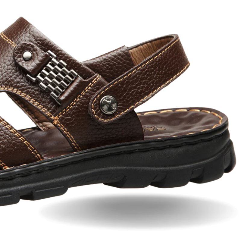 Sandália Masculina em Couro Legítimo