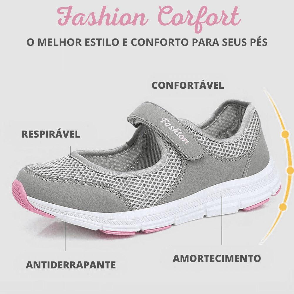 Tênis Ortopédico Casual Feminino FASHION CONFORT - Lojas Promorin