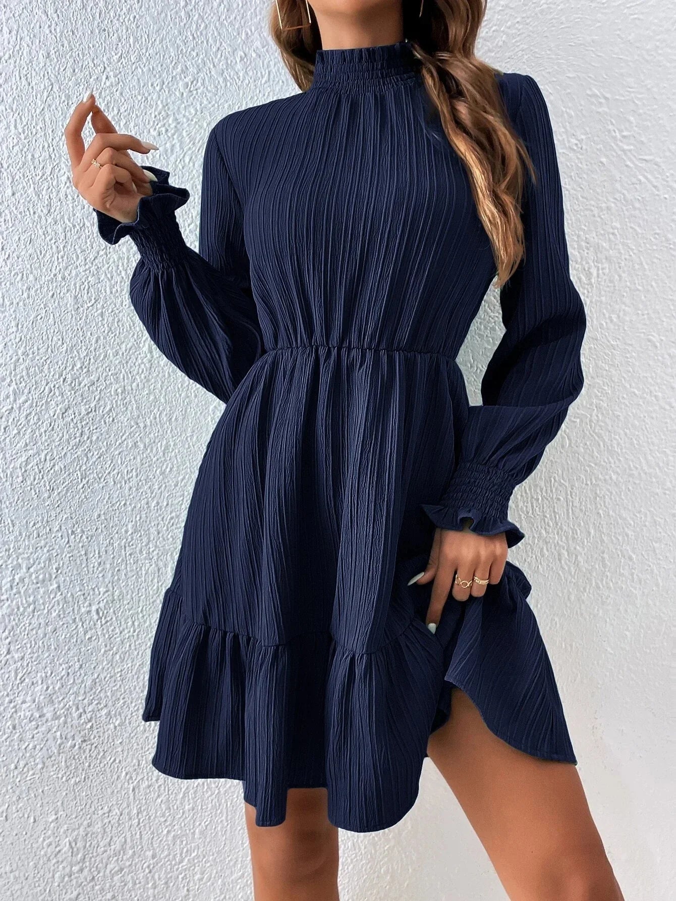 Vestido Feminino Charme Floral com Babados