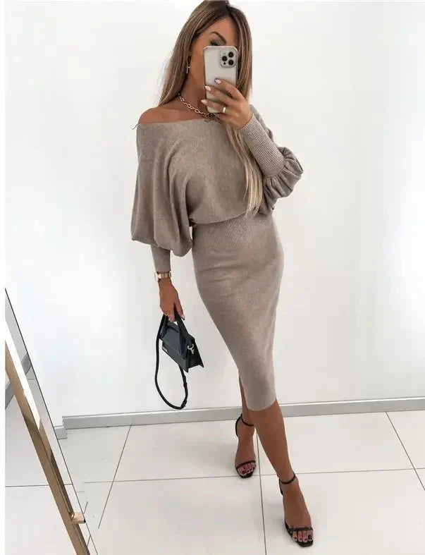 Vestido Feminino de Manga Longa - Lunara