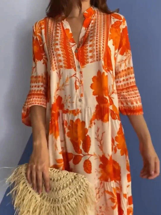 Vestido Feminino Vintage Floral Lucy