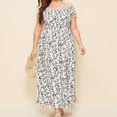 Vestido Floral Longo Plus Size Ciganinha