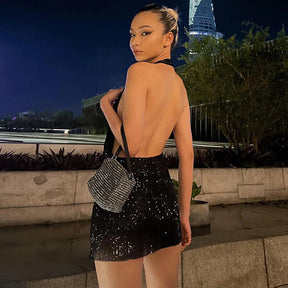 Vestido Curto de Paetês Glamour