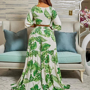 Conjunto Feminino Cropped e Calça Pantalona