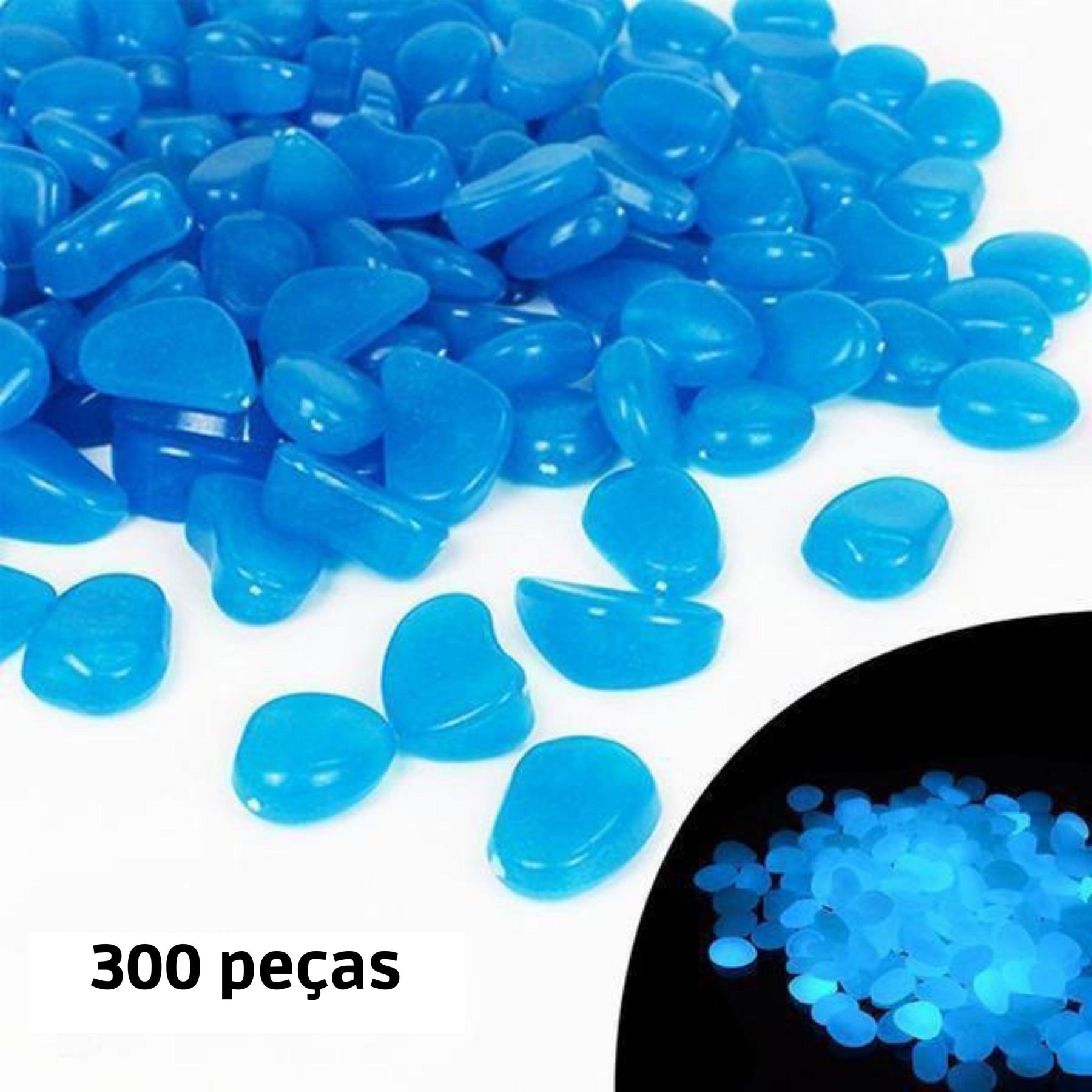 300 Pedras Luminosas para Jardim/Aquário - Lojas Promorin