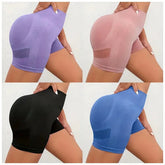 Kit 4 Shorts Feminino Curto Levanta Bumbum Cintura Alta