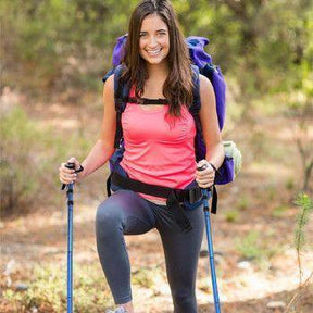 Bastão de Caminhada Dobrável Compacto - Perfeito para Trilhas, Caminhadas e Mochilões - Lojas Promorin