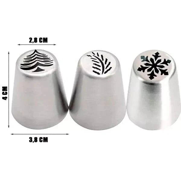 Bicos de Confeitar Natalinos - Kit com 4 unidades - Lojas Promorin