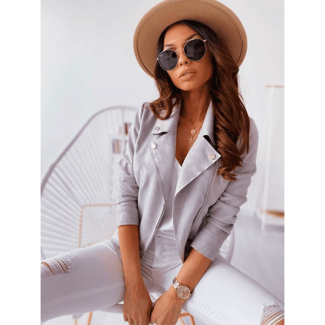 Blazer de Couro Feminino Zara