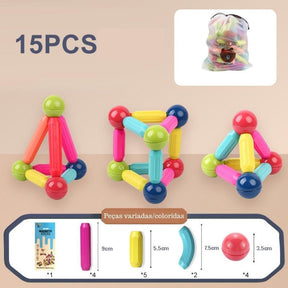 Blocos de Construção Magnéticos para Crianças - Constru Kids® - Lojas Promorin