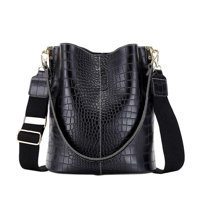 Bolsa Feminina de Couro Crocodilo - Lojas Promorin