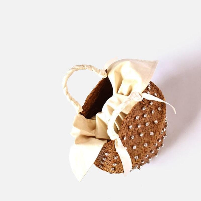 Bolsa de Palha com Pedras - Preciosa