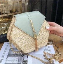 Bolsa Transversal de Palha Hexagonal - Lojas Promorin